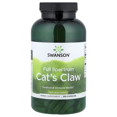 Swanson Vitamins, Full Spectrum®, кошачий коготь, 250 капсул (500 мг в 1 капсуле)