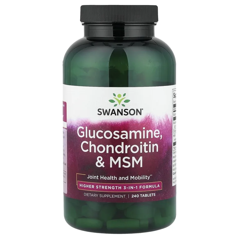 Swanson Vitamins, глюкозамин, хондроитин и МСМ, 240 таблеток