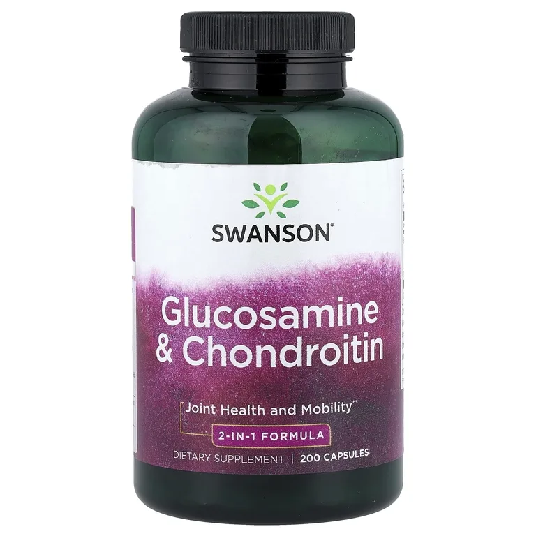 Swanson Vitamins, глюкозамин и хондроитин, 200 капсул