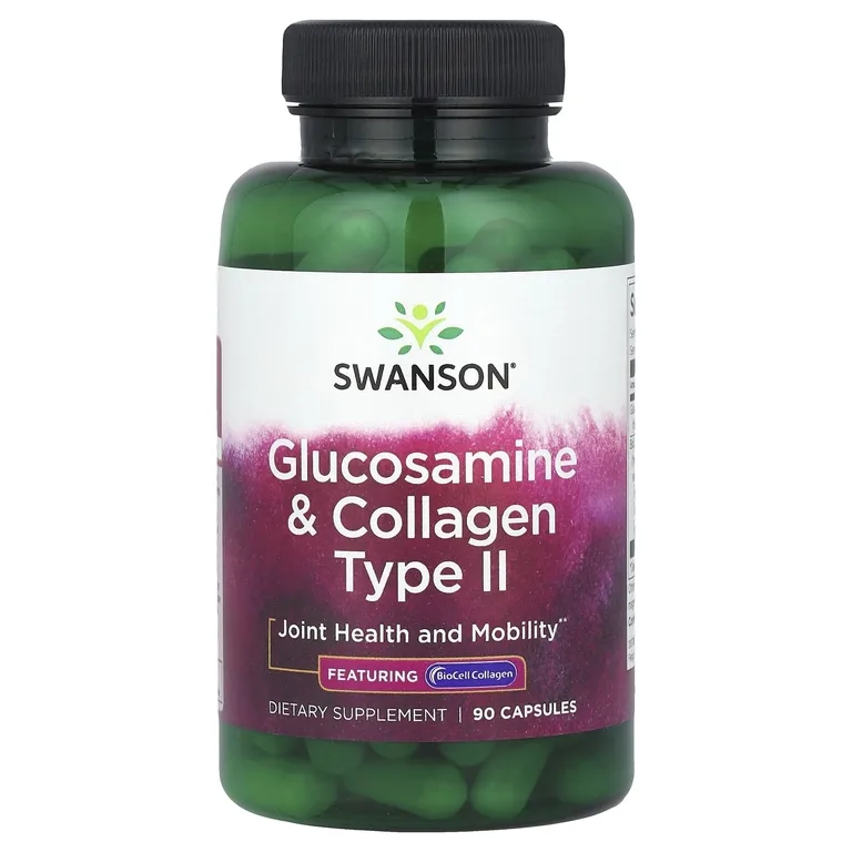 Swanson Vitamins, Глюкозамин и коллаген типа II, 90 капсул