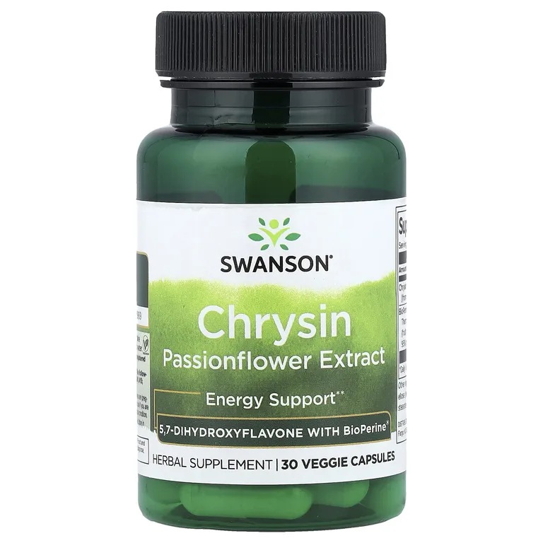 Swanson Vitamins, хризин, 30 растительных капсул