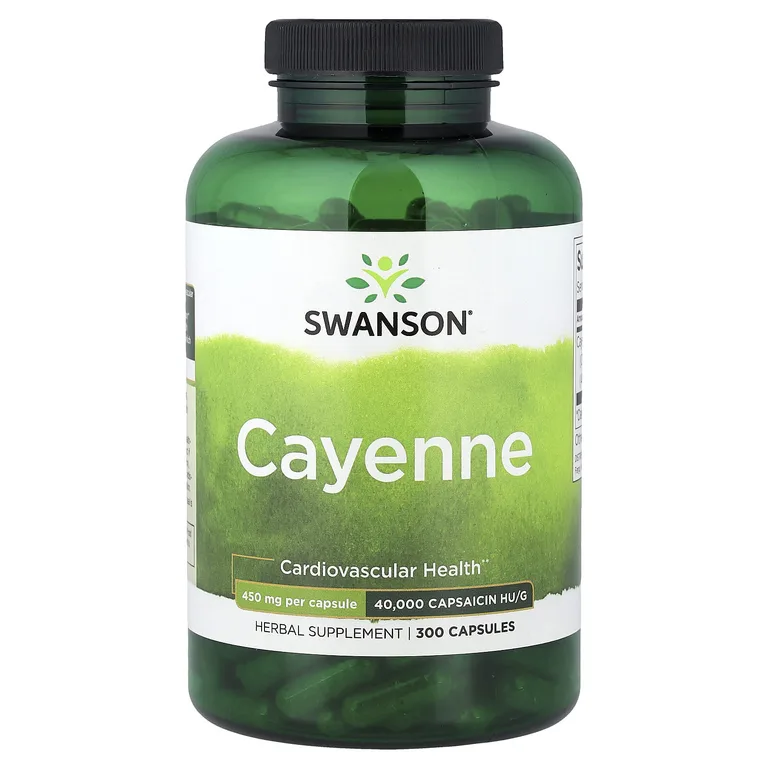 Swanson Vitamins, Кайенский перец, 450 мг, 300 капсул