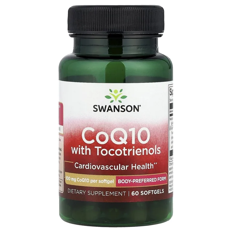 Swanson Vitamins, Коэнзим Q10 с токотриенолами, 60 мягких таблеток
