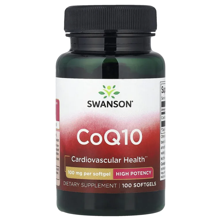 Swanson Vitamins, коэнзим Q10, высокая эффективность, 100 мг, 100 капсул