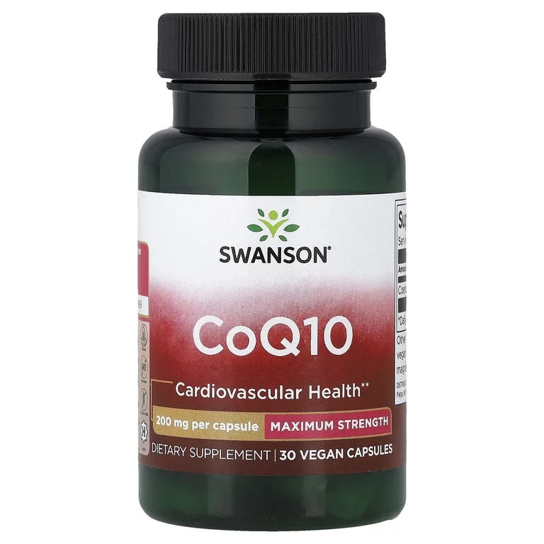 Swanson Vitamins, коэнзимQ10, 200 мг, 30 веганских капсул