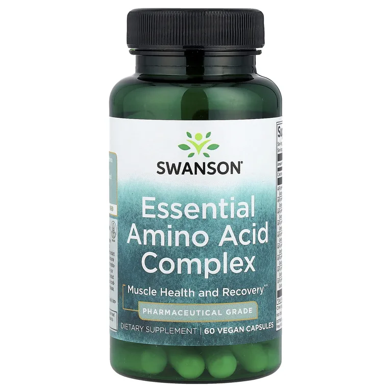Swanson Vitamins, комплекс незаменимых аминокислот, 60 веганских капсул