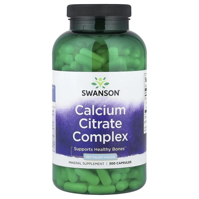 Swanson Vitamins, комплекс цитрата кальция, 250 мг, 300 капсул
