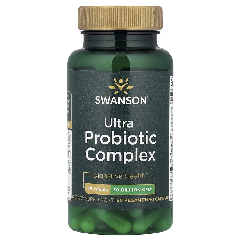 Swanson Vitamins, Комплекс ультрапробиотиков, 60 веганских капсул Embo Caps® AP