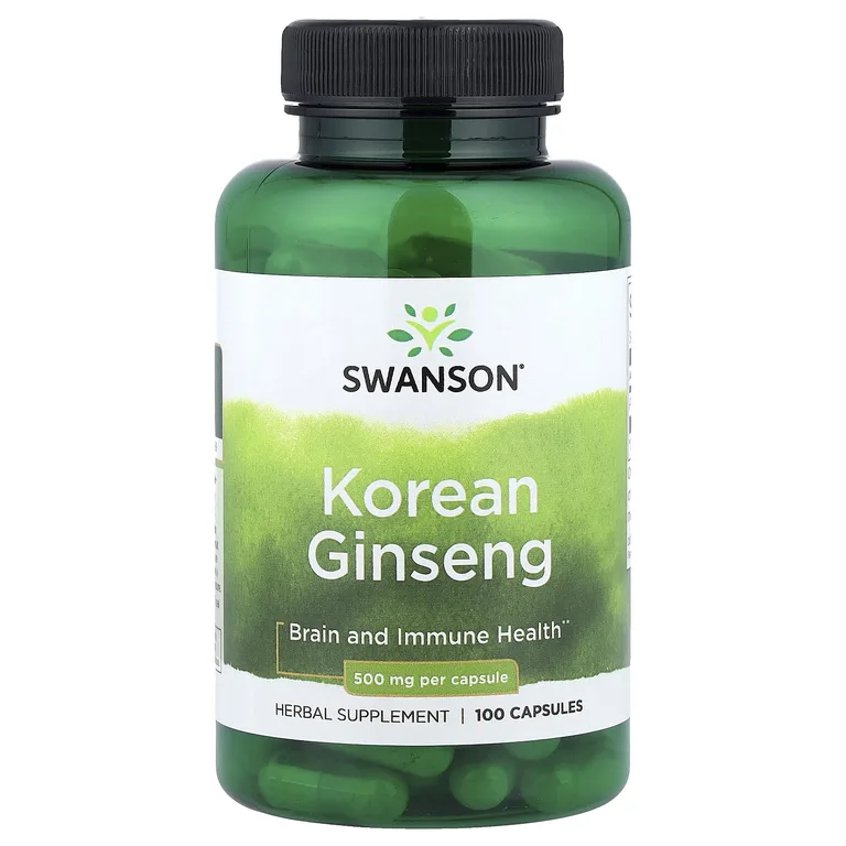 Swanson Vitamins, корейский женьшень, 500 мг, 100 капсул