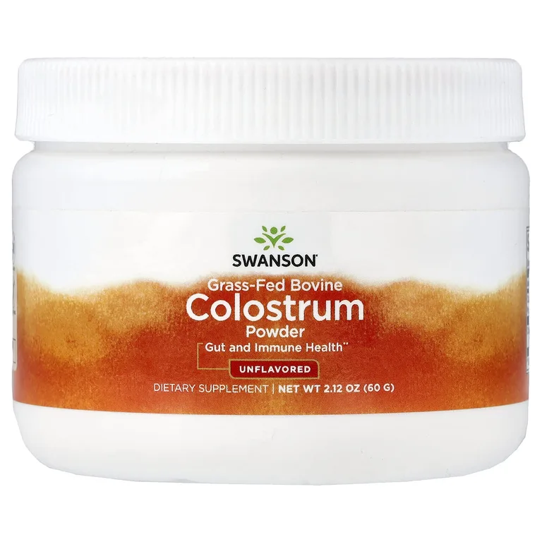 Swanson Vitamins, коровье молозиво от животных травяного откорма, в порошке, без добавок, 60 г (2,12 унции)