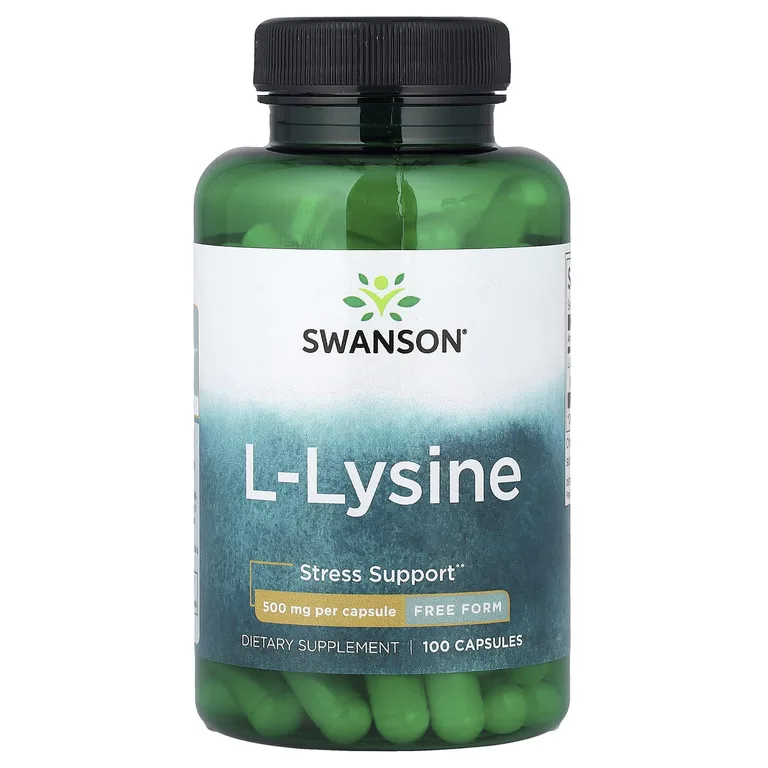 Swanson Vitamins, L-лизин, 500 мг, 100 капсул