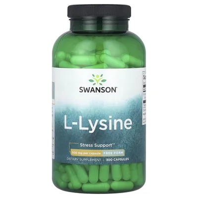 Swanson Vitamins, L-лизин, 500 мг, 300 капсул