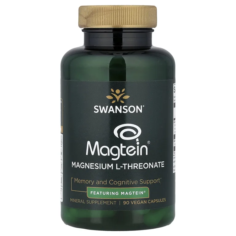 Swanson Vitamins, L-треонат магния с Magtein®, 90 веганских капсул