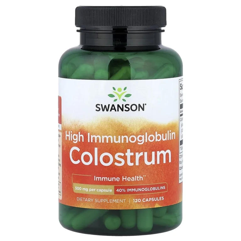 Swanson Vitamins, молозиво с высоким содержанием иммуноглобулина, 120 капсул (500 мг в 1 капсуле)