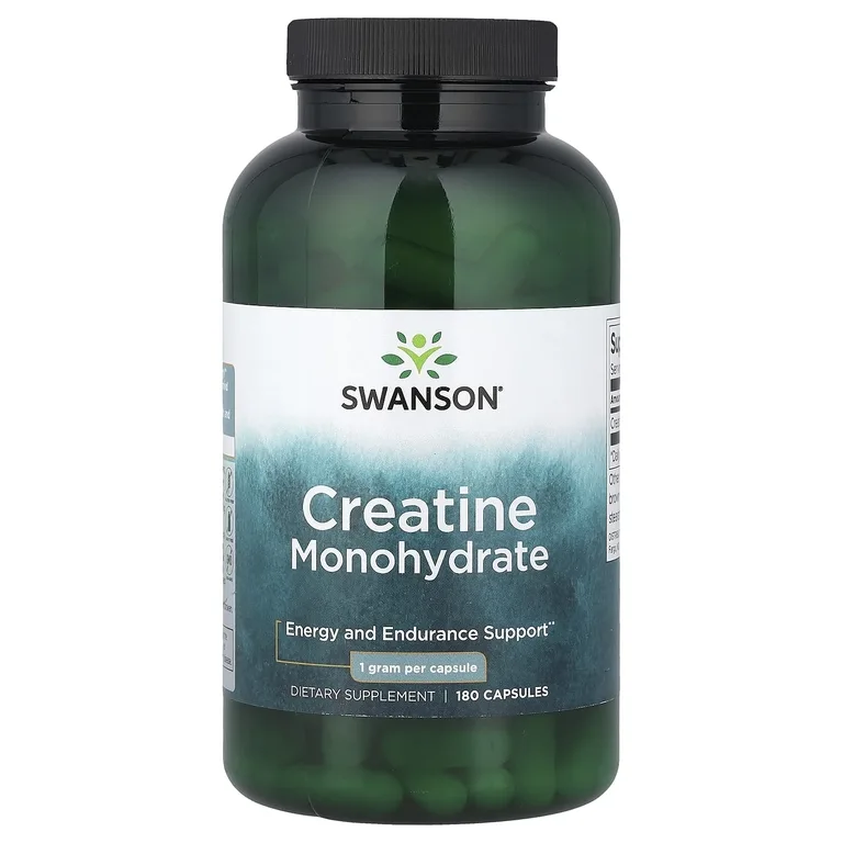 Swanson Vitamins, моногидрат креатина, 1 г, 180 капсул