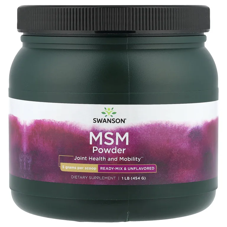 Swanson Vitamins, МСМ в порошке, готовая смесь и без добавок, 454 г (1 фунт)