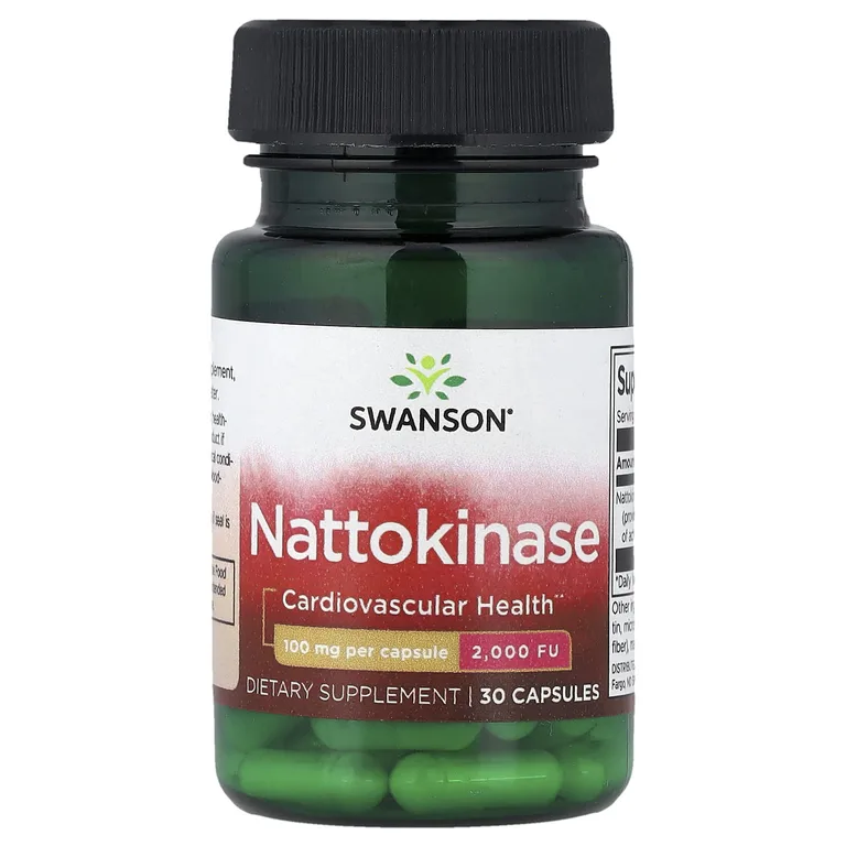 Swanson Vitamins, Наттокиназа, 100 мг, 30 капсул