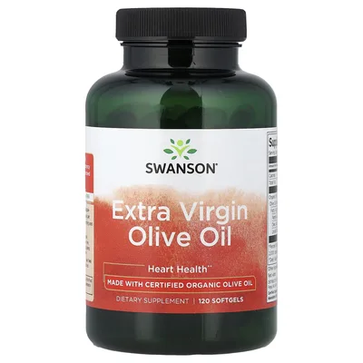 Swanson Vitamins, нерафинированное оливковое масло высшего качества, 120 капсул (1000 мг в 1 капсуле)