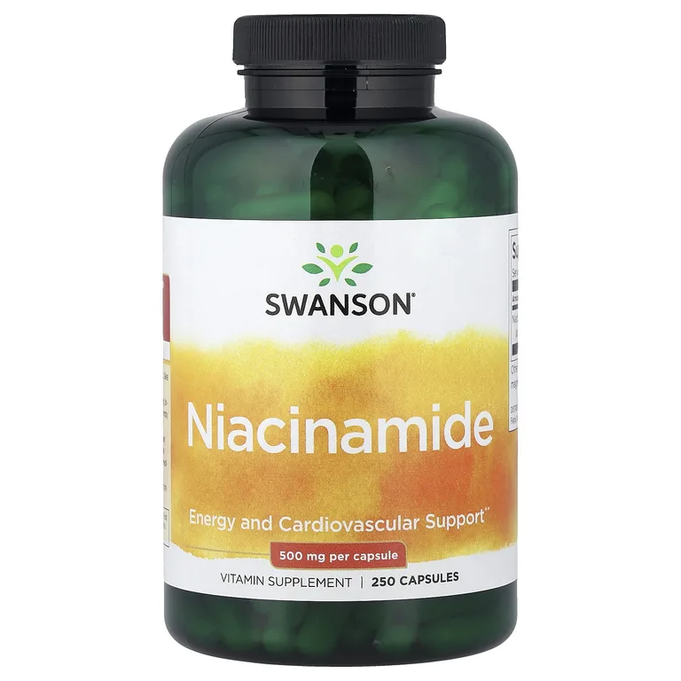 Swanson Vitamins, никотинамид, 500 мг, 250 капсул
