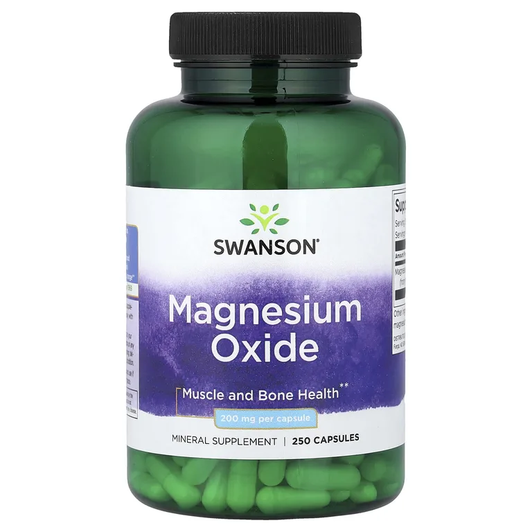 Swanson Vitamins, Оксид магния, 200 мг, 250 капсул