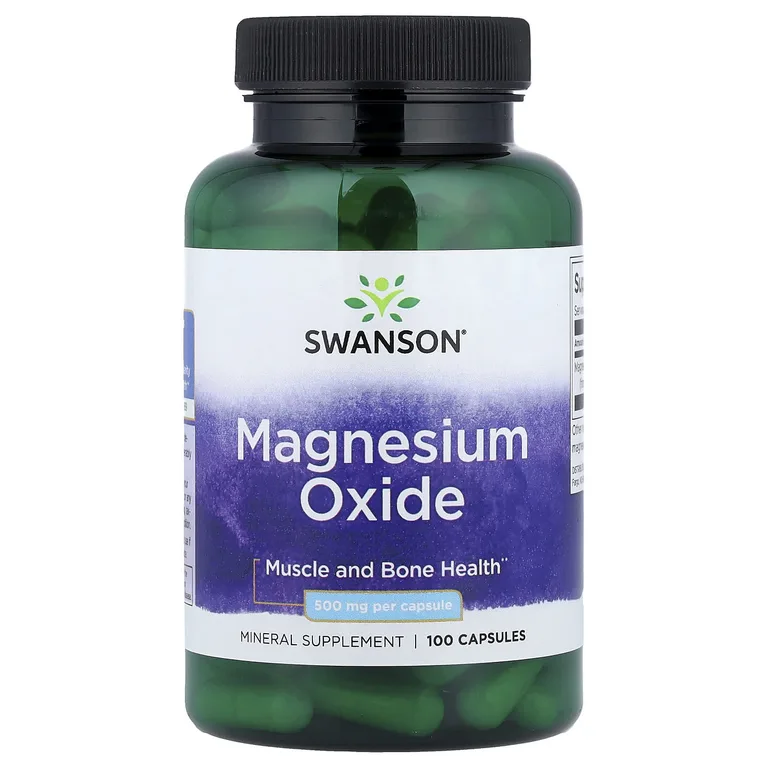 Swanson Vitamins, Оксид магния, 500 мг, 100 капсул
