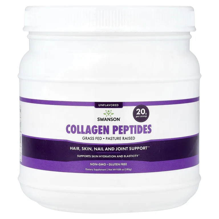 Swanson Vitamins, пептиды коллагена, без добавок, 280 г (9,88 унции)