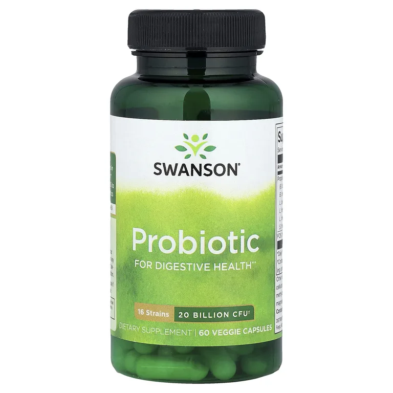 Swanson Vitamins, Пробиотик, 20 млрд КОЕ, 60 растительных капсул