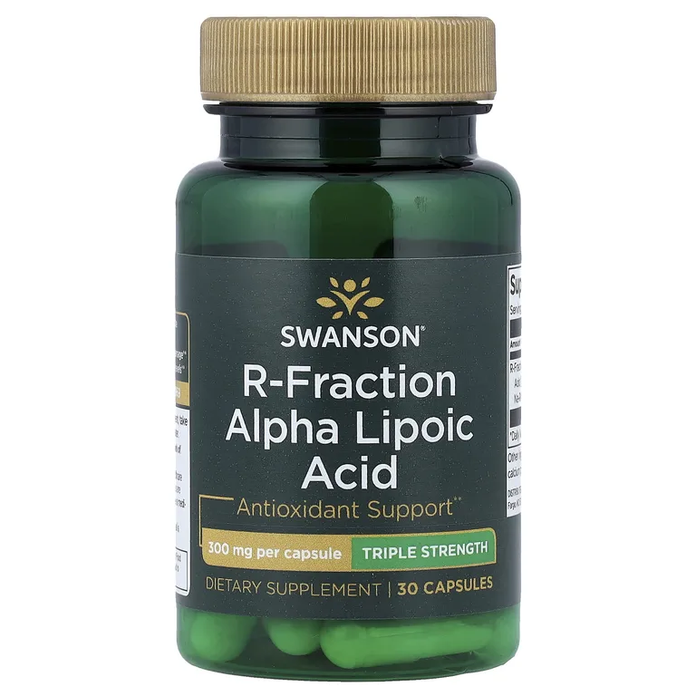 Swanson Vitamins, R-Frction, альфа-липоевая кислота, тройная сила, 300 мг, 30 капсул
