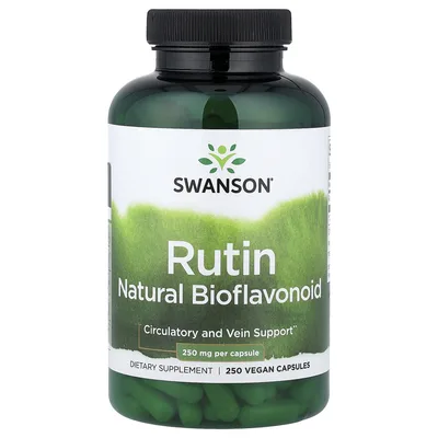 Swanson Vitamins, рутин, натуральный биофлавоноид, 250 мг, 250 веганских капсул