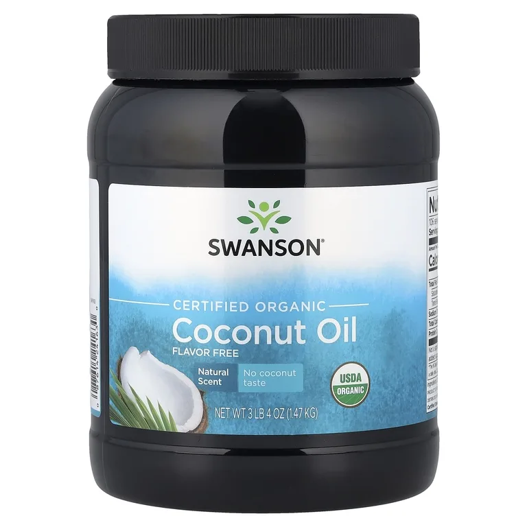 Swanson Vitamins, сертифицированное органическое кокосовое масло, без ароматизаторов, 1,47 кг (3 фунта 4 унции)