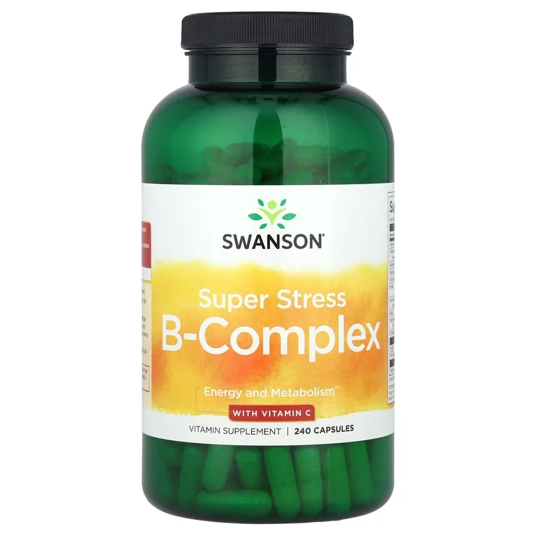 Swanson Vitamins, Super Stress B-Complex с витамином C, 240 капсул