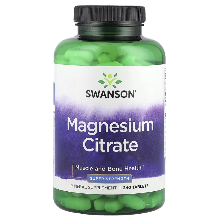 Swanson Vitamins, цитрат магния, 240 таблеток (112,5 мг в таблетке)