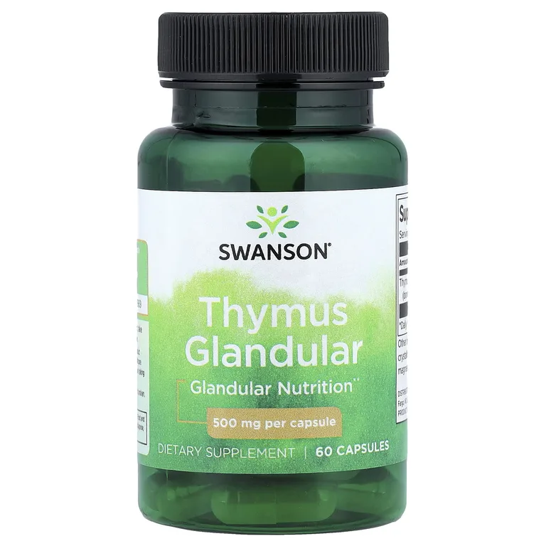 Swanson Vitamins, Вилочковая железа, 500 мг, 60 капсул