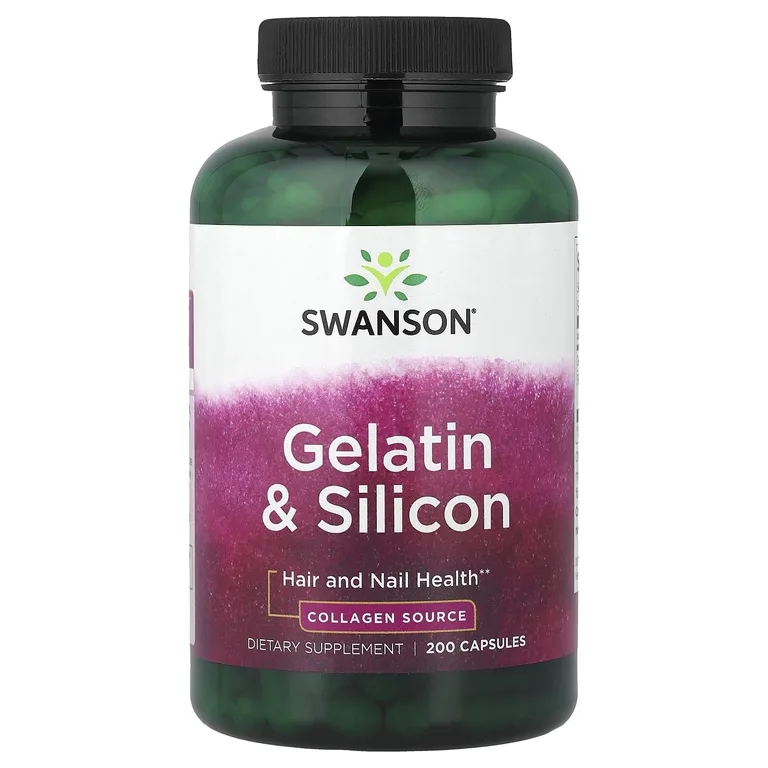 Swanson Vitamins, Желатин и кремний, 200 капсул