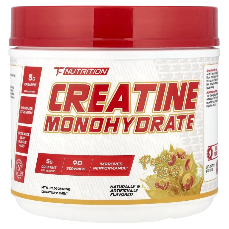 TC Nutrition, моногидрат креатина, кусочки персика, 90 порций, 567 г (20 унций)