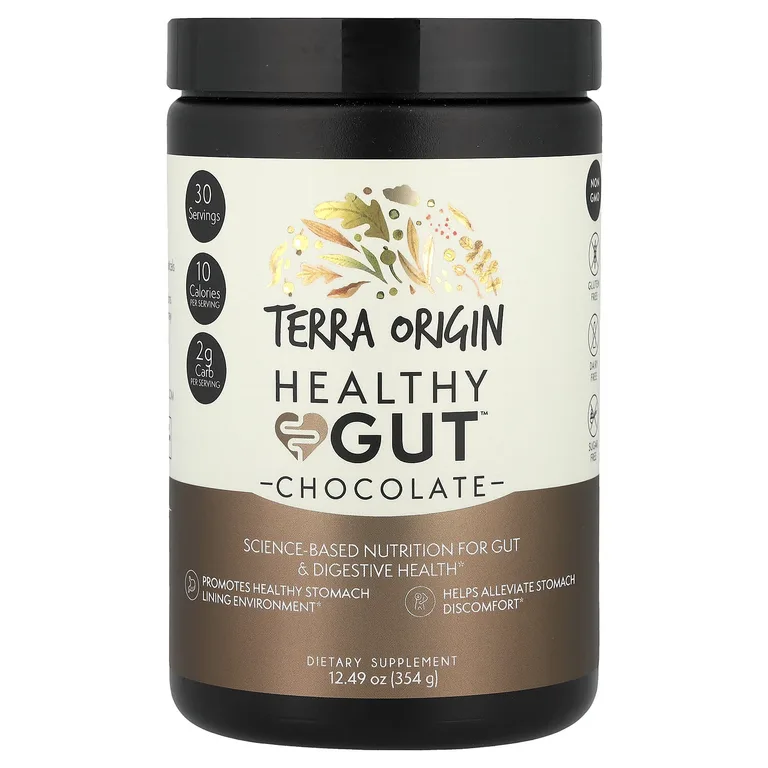 Terra Origin, добавка для здоровья кишечника, с шоколадным вкусом, 354 г (12,49 унции)