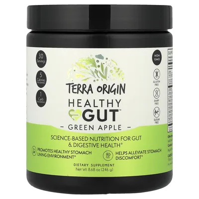 Terra Origin, добавка для здоровья кишечника, со вкусом зелёного яблока, 246 г (8,68 унции)