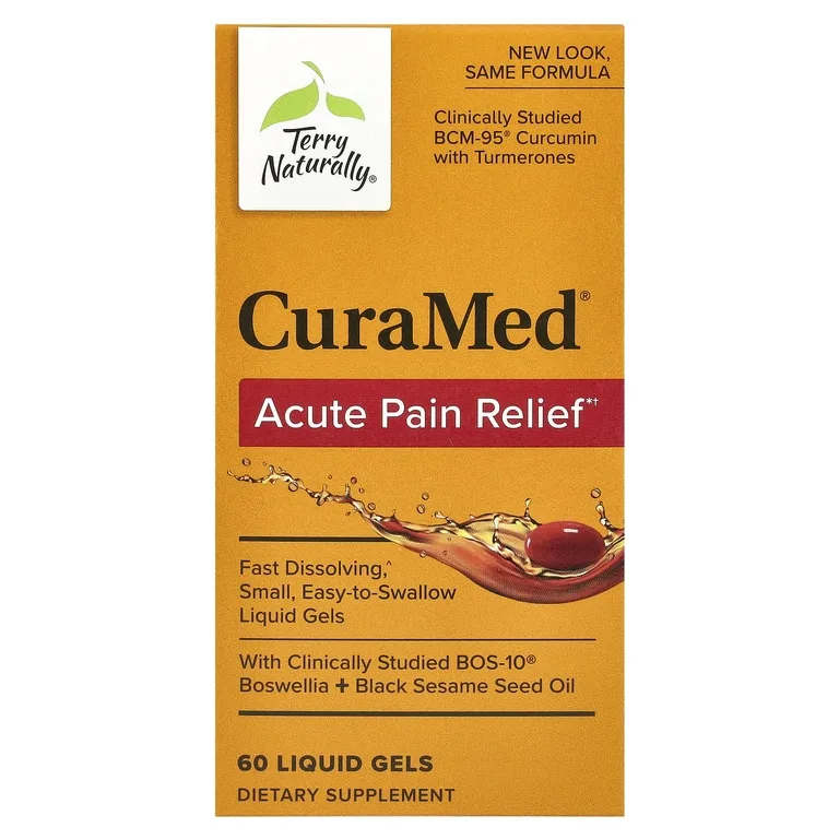 Terry Naturally, CuraMed, средство для снятия боли, 60 жидких гелей