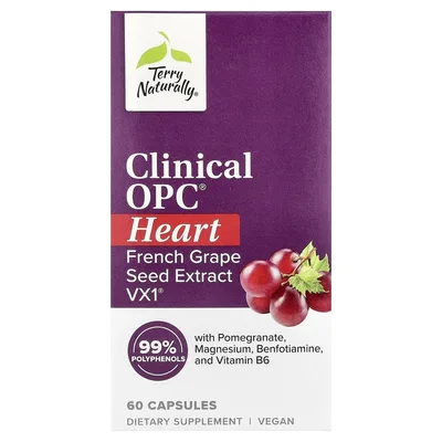 Terry Naturally, клинически подтверждённый OPC® Heart, 60 капсул