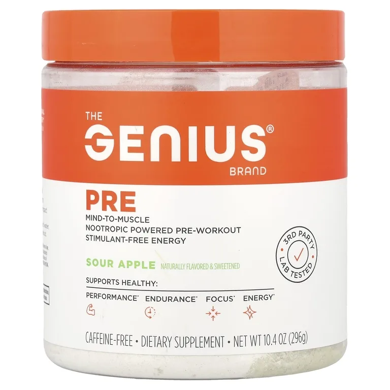 The Genius Brand, Genius Pre, кислое яблоко, 296 г (10,4 унции)