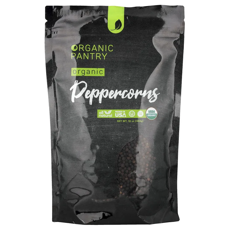 The Spice Lab, Organic Pantry, органический перец горошком, цельный, 453 г (16 унций)