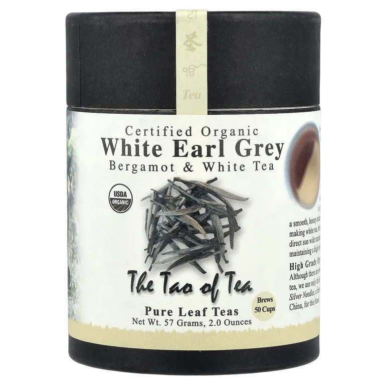 The Tao of Tea, Сертифицированный органический бергамот и белый чай, белый эрл грей, 57 г (2 унции)