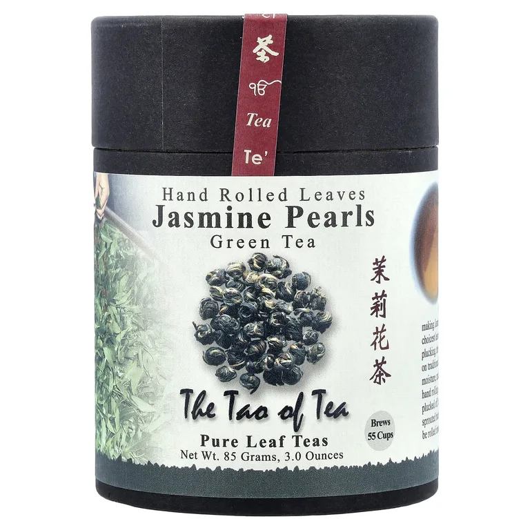 The Tao of Tea, свернутые вручную листья зеленого чая, жасминовый жемчуг, 85 г(3 унции)