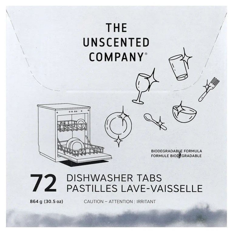 The Unscented Company, Таблетки для посудомоечной машины, 72 таблетки, 864 г (30,5 унции)