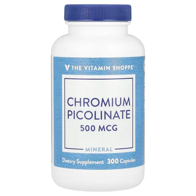 The Vitamin Shoppe, Пиколинат хрома, 500 мкг, 300 капсул