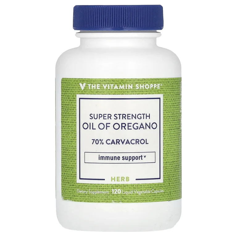 The Vitamin Shoppe, Суперсильное масло орегано, 120 жидких растительных капсул (45 мг в каждой капсуле)