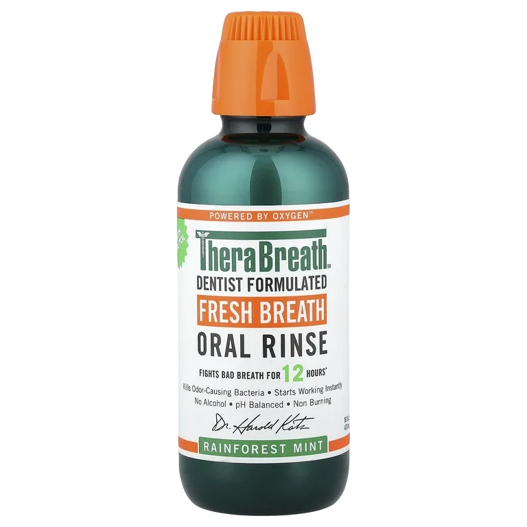TheraBreath, Fresh Breath, Ополаскиватель для полости рта, мята из тропических лесов, 16 жидких унций (473 мл)