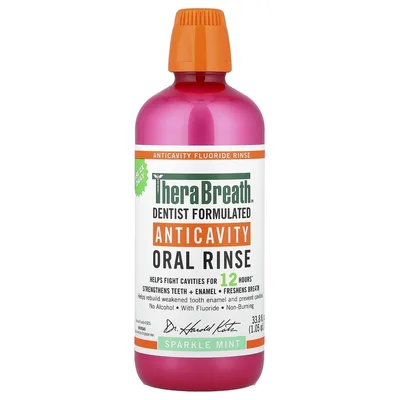 TheraBreath, Ополаскиватель для полости рта Anticavity, со вкусом мяты, 1 л (33,8 жидк. унц.)