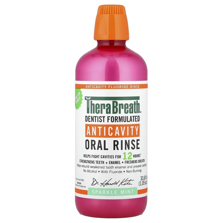 TheraBreath, Ополаскиватель для полости рта Anticavity, со вкусом мяты, 1 л (33,8 жидк. унц.)