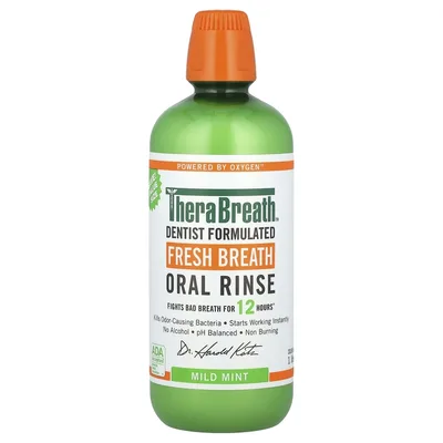 TheraBreath, Ополаскиватель для полости рта Fresh Breath, мягкая мята, 1 л (33,8 жидк. унц.)